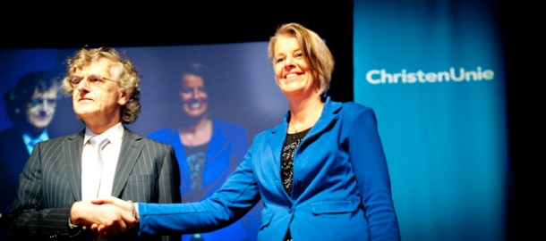 Janneke Louisa en Peter Blokhuis op podium congres 2012