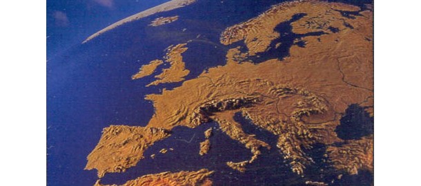 Overzicht Europa vanuit Ruimte