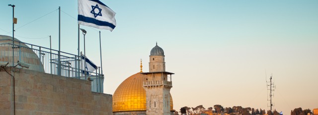 Vlag Israël in Jeruzalem