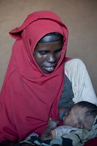 Ethiopische vrouw met baby