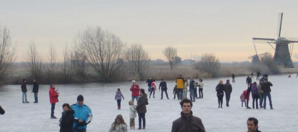 header banner schaatsen bij kinderdijk