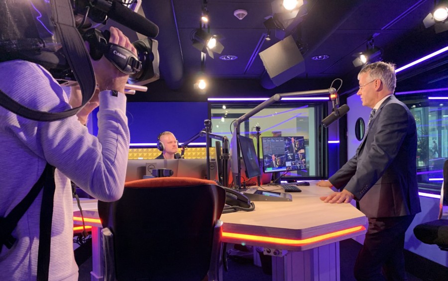 Arie Slob in de studio