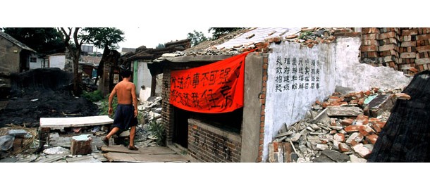 China_verwoeste_huizen_olympische_spelen