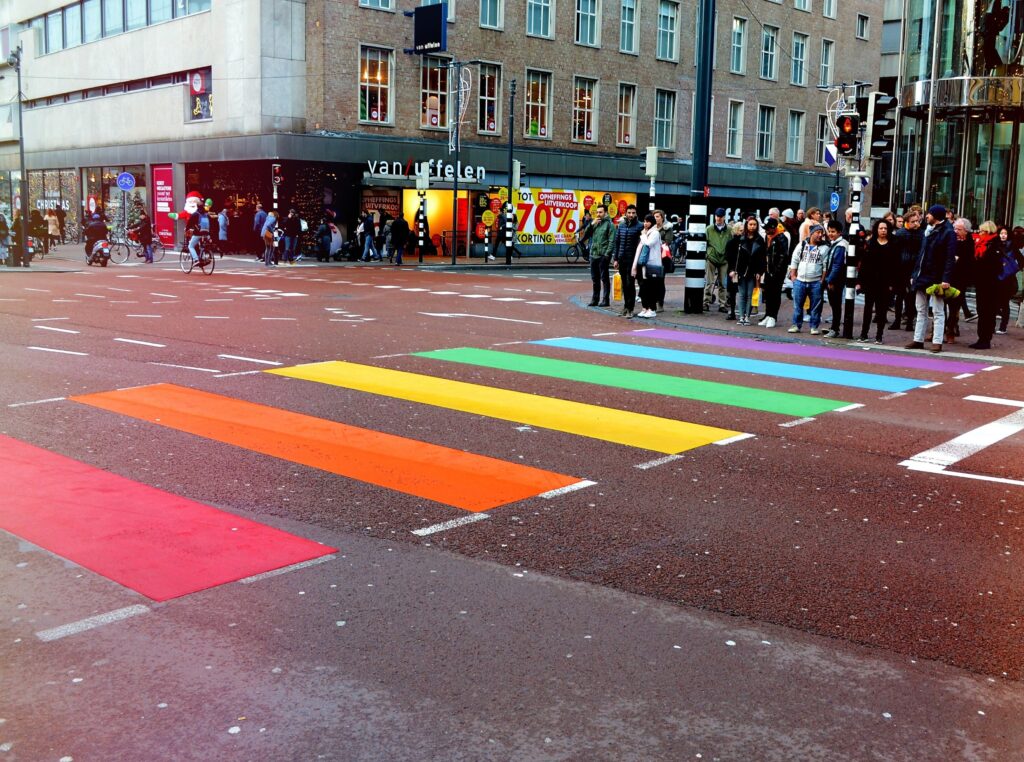 regenboogzebrapad